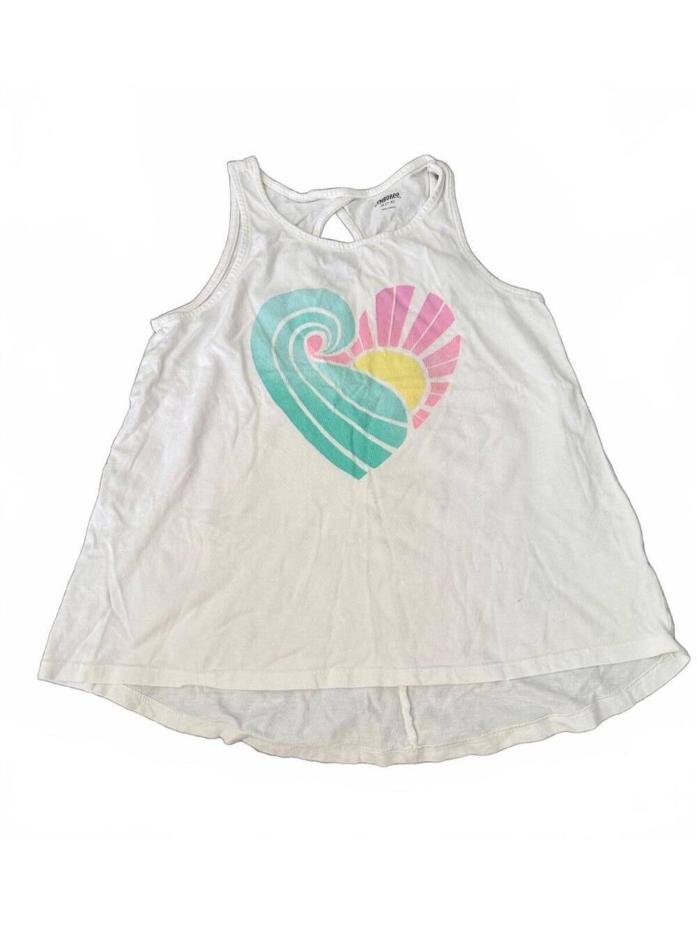 Gymboree Girls White Sleeveless Tank Top Size M (7-8)